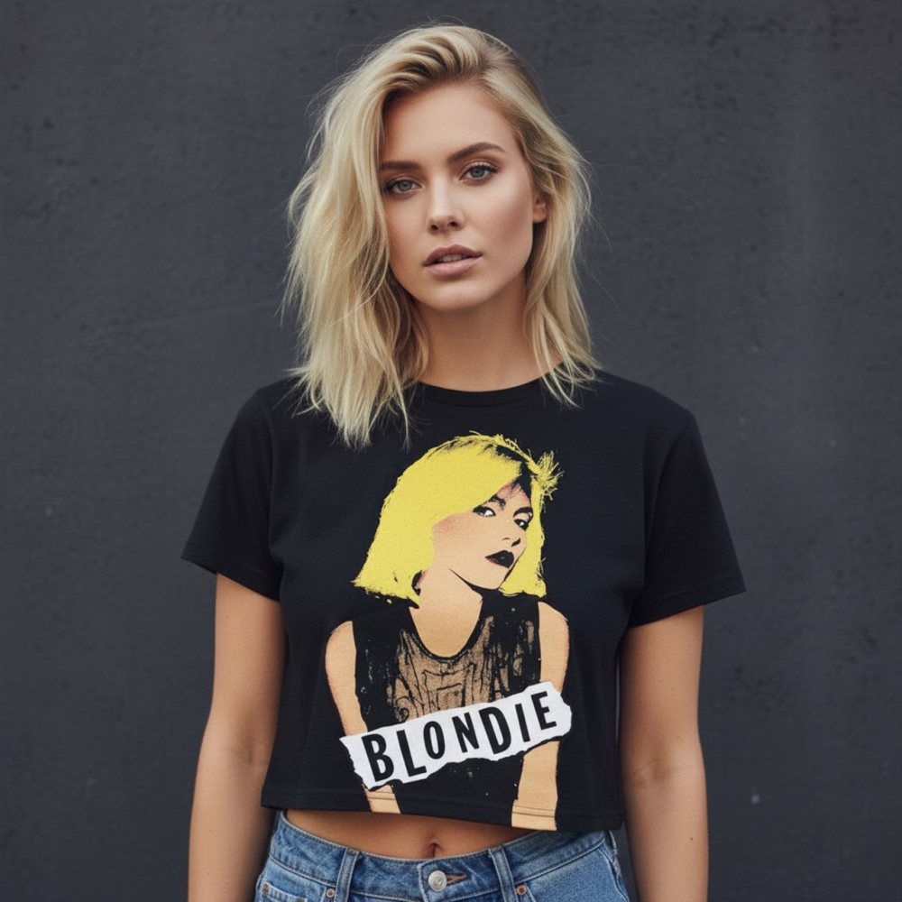 Blondie - Side Glance Crop top - Zwart